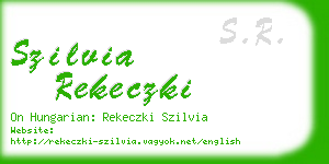 szilvia rekeczki business card